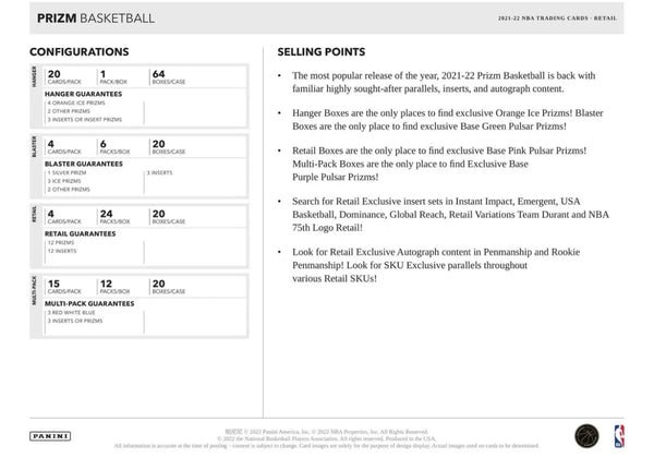 2021-22 Panini Prizm Basketball Multi Pack